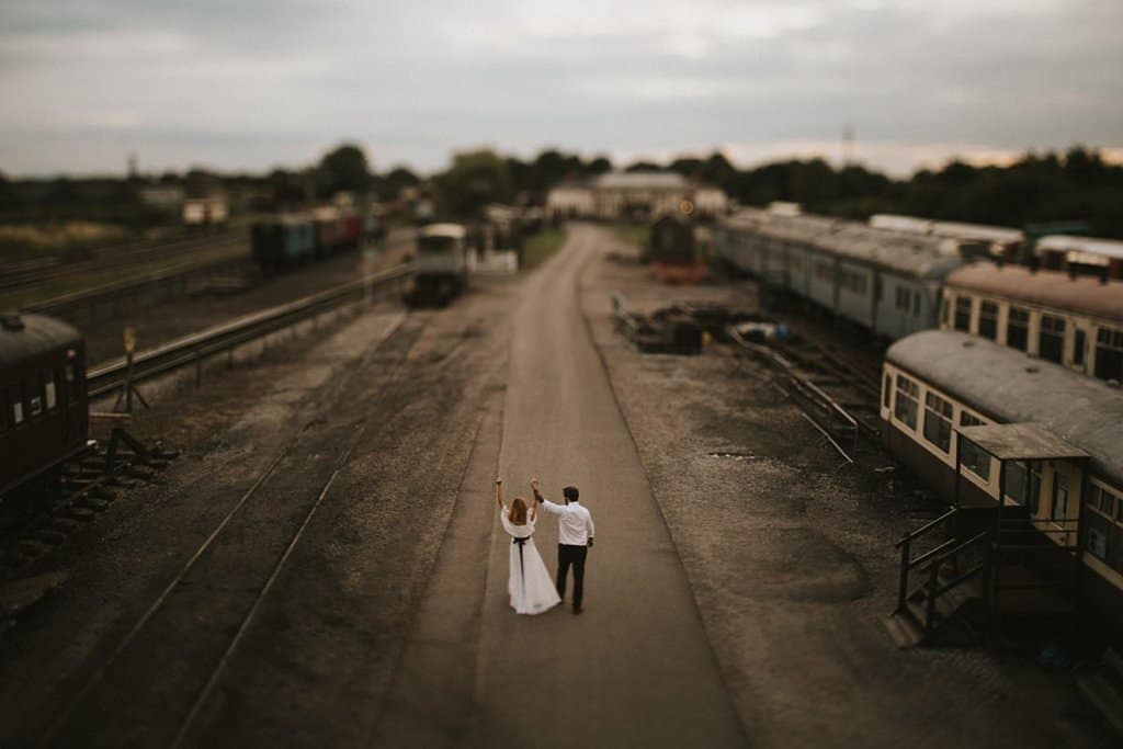 Buckinghamshire railway centre wedding Bucks wedding photography Railway wedding