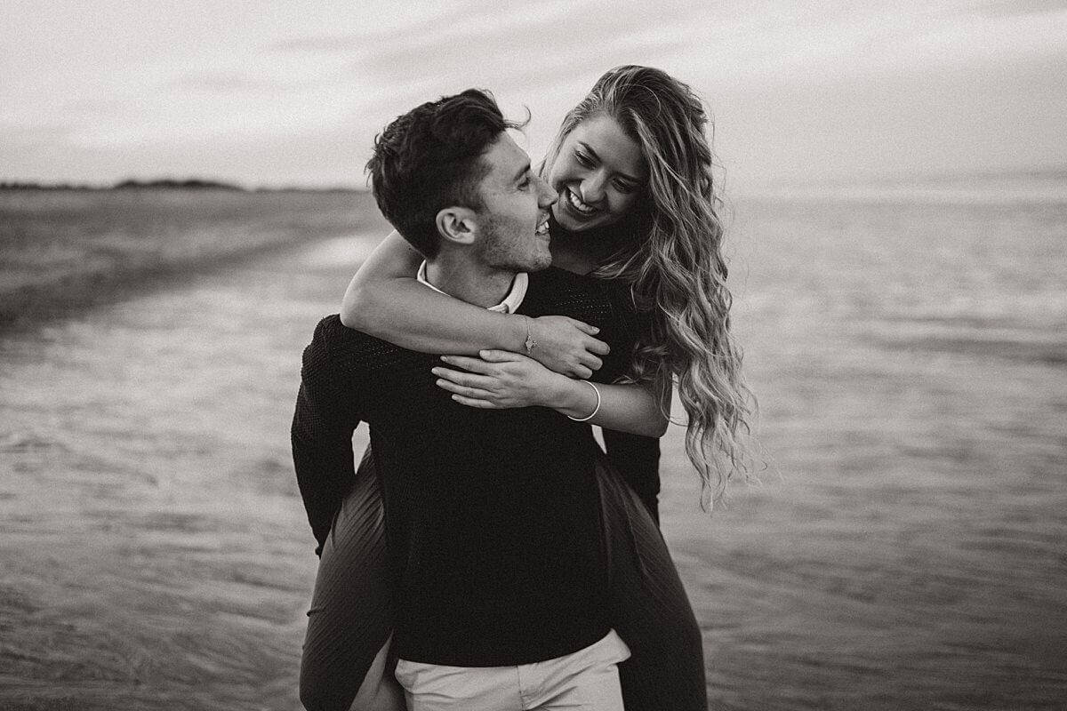 Beach couples session Cleethorpes wedding