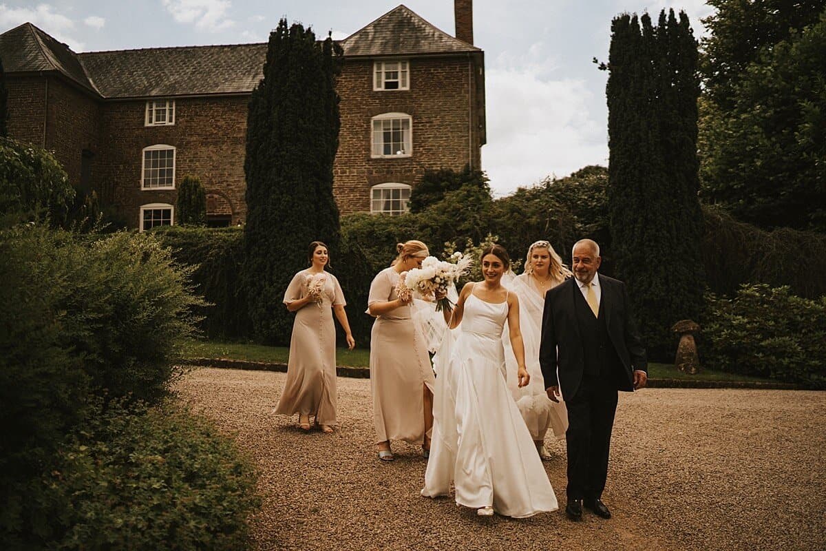 outdoor wedding ceremony Dewsall Court