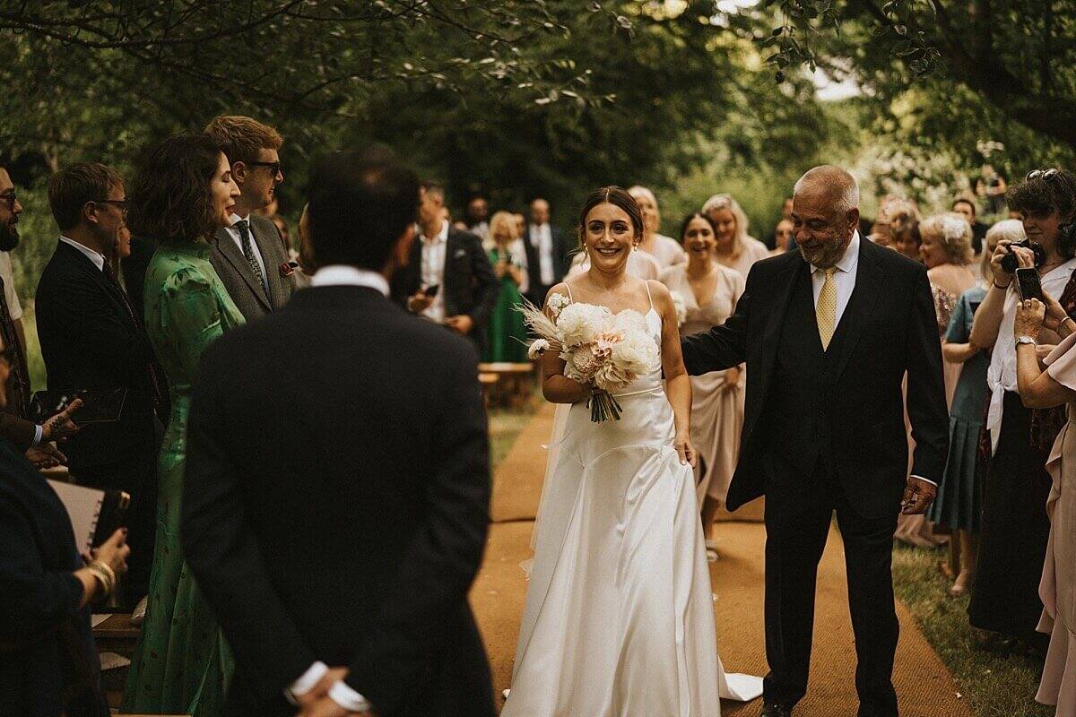 outdoor wedding ceremony Dewsall Court