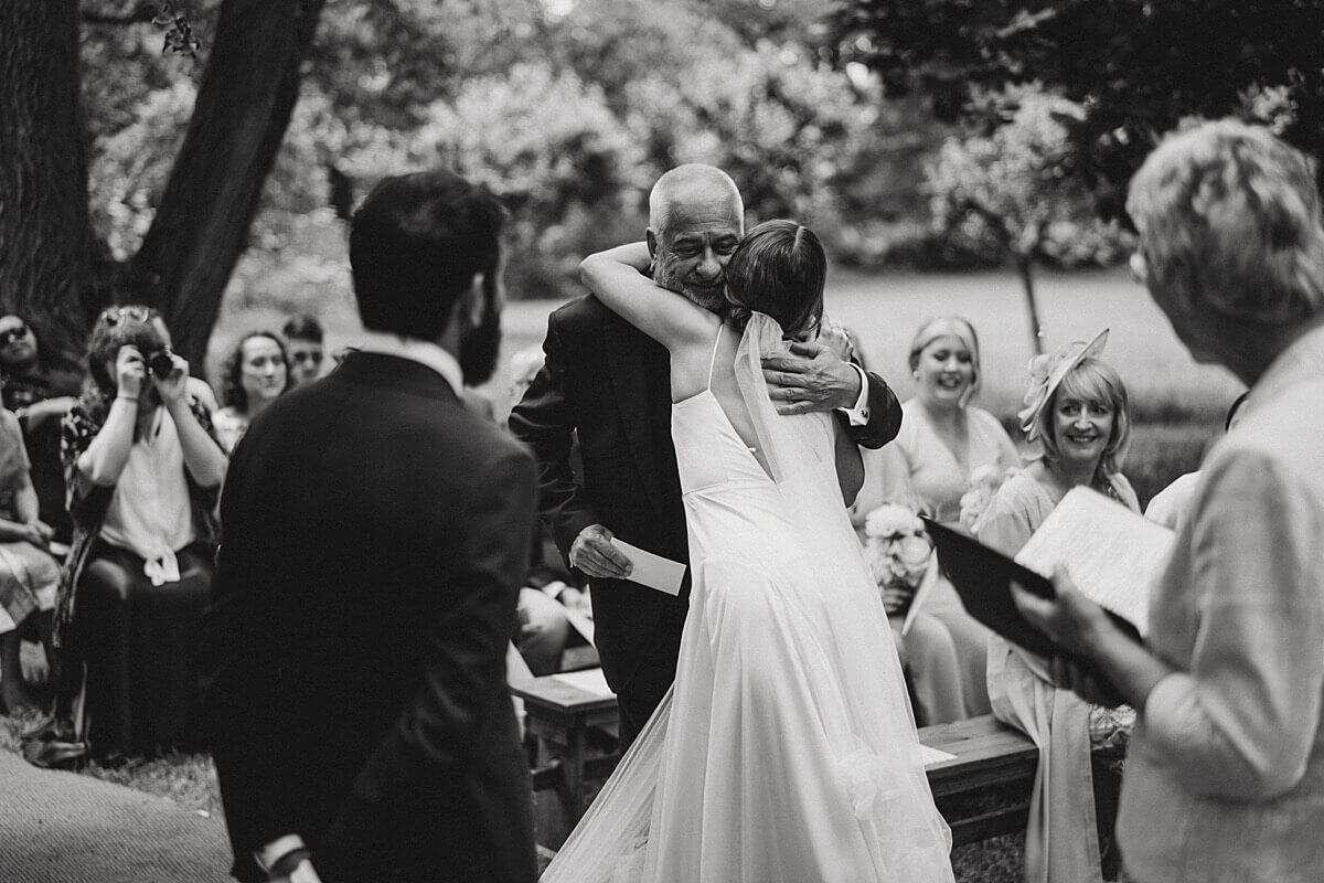 outdoor wedding ceremony Dewsall Court