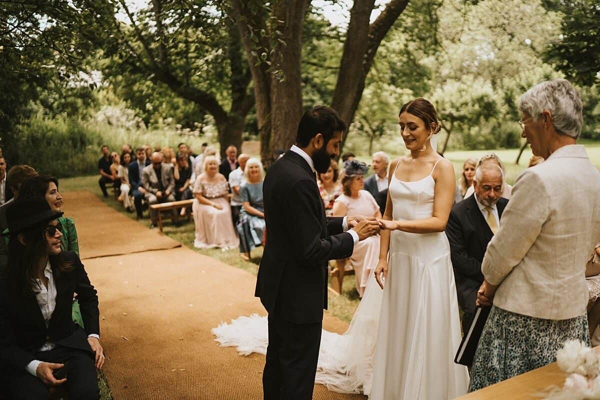 outdoor wedding ceremony Dewsall Court