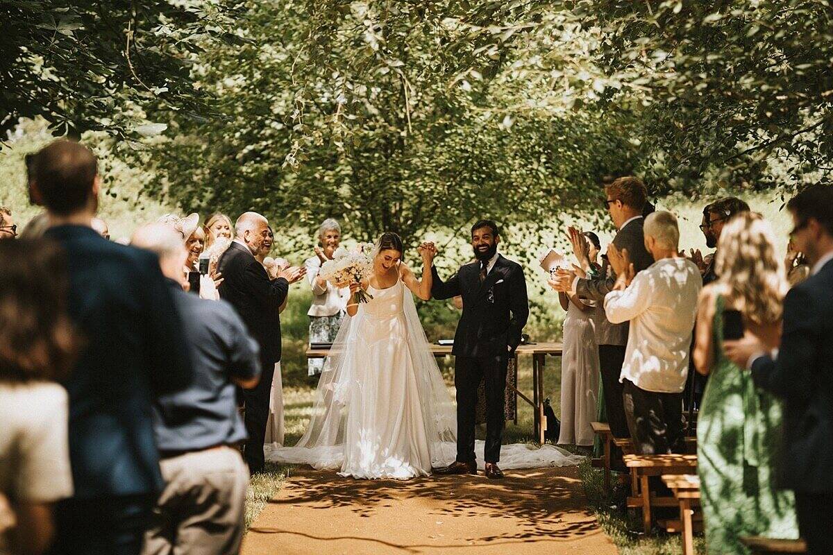 outdoor wedding ceremony Dewsall Court