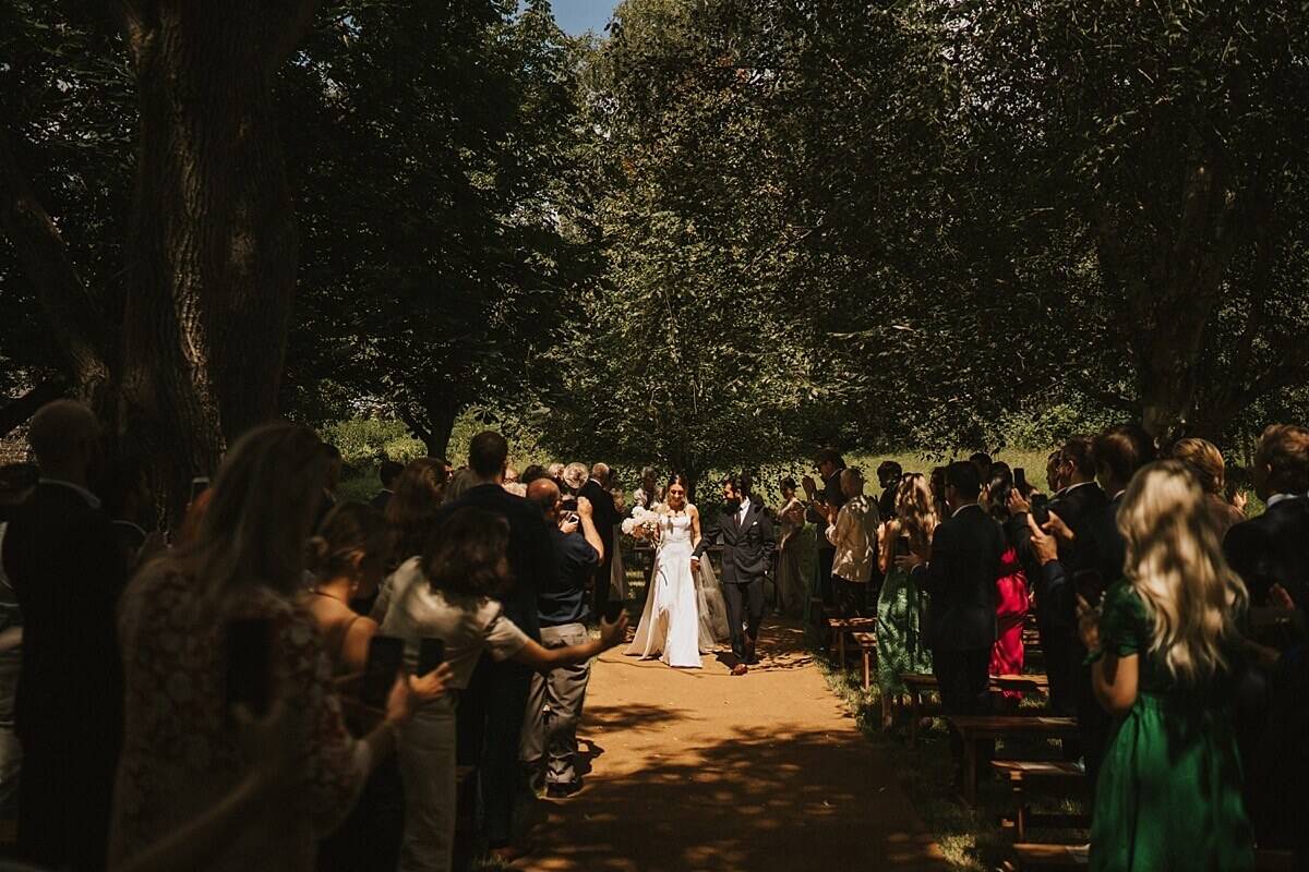 outdoor wedding ceremony Dewsall Court